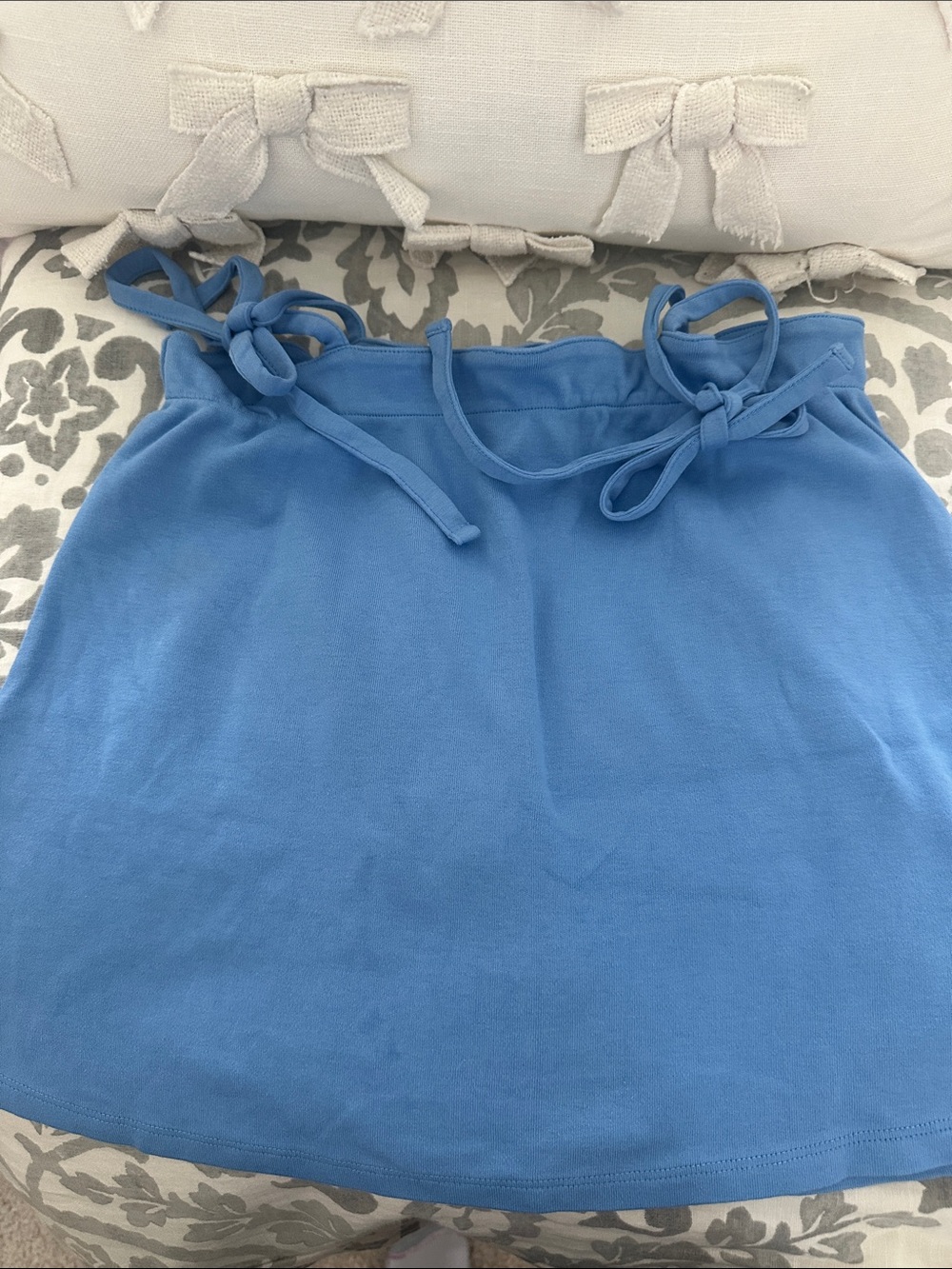 The Beaufort Bonnet Company Blue Girls Tie-Shoulder Tank Top
